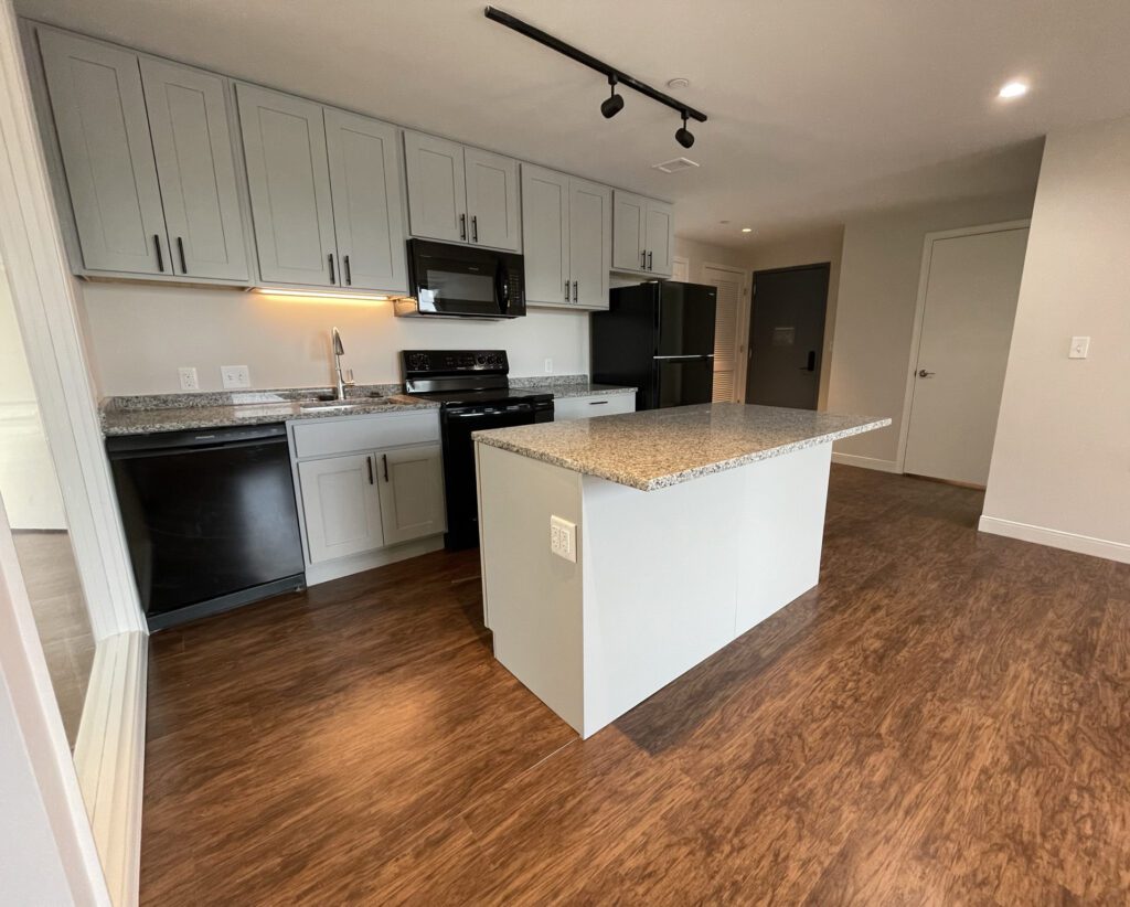 View of a very nice kitchen in UPO's affordable building